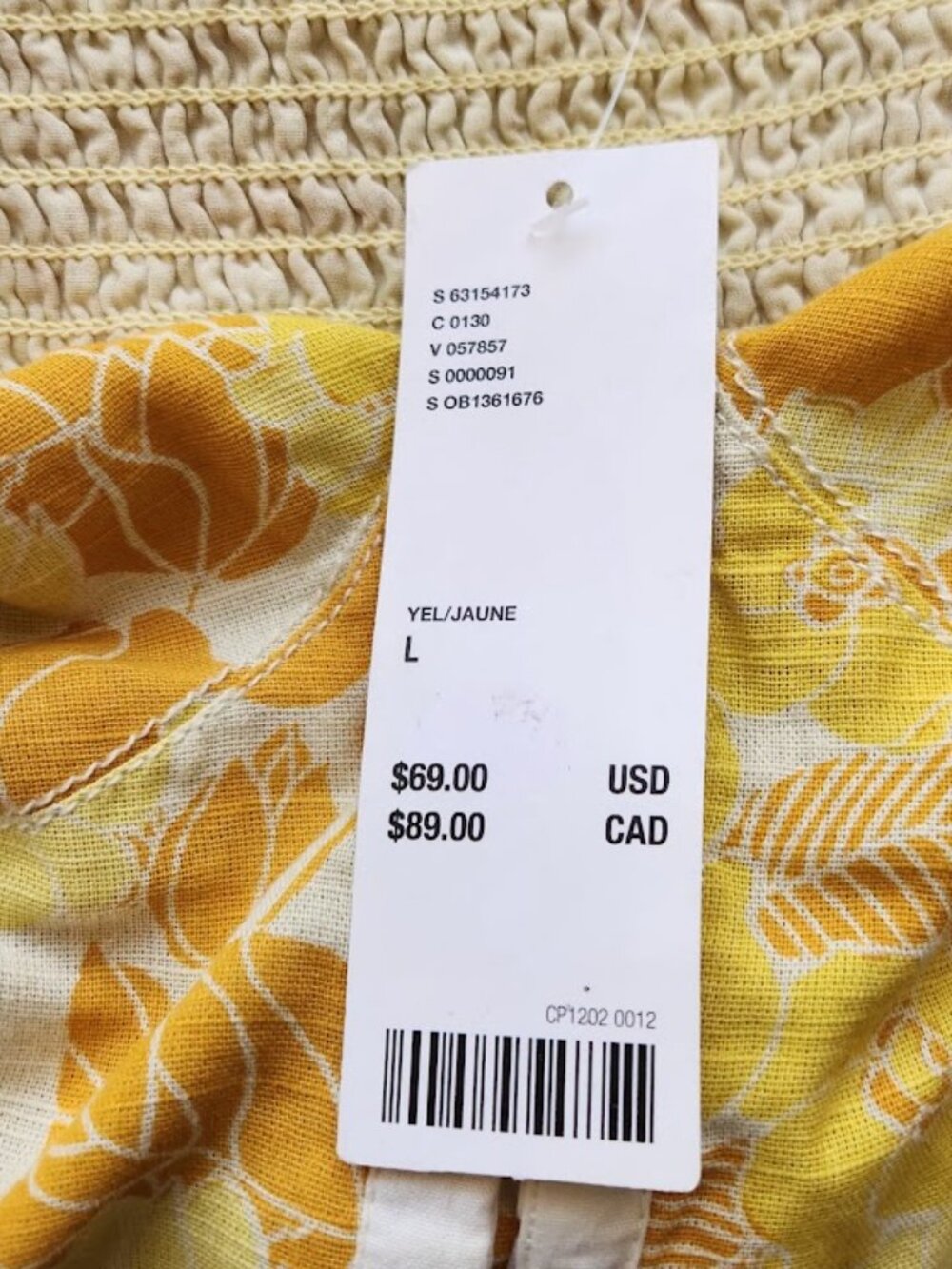 Urban Outfitters UO Britney Puff Sleeve Hook Eye Mini Dress Yellow Large NWT - Picture 5 of 5